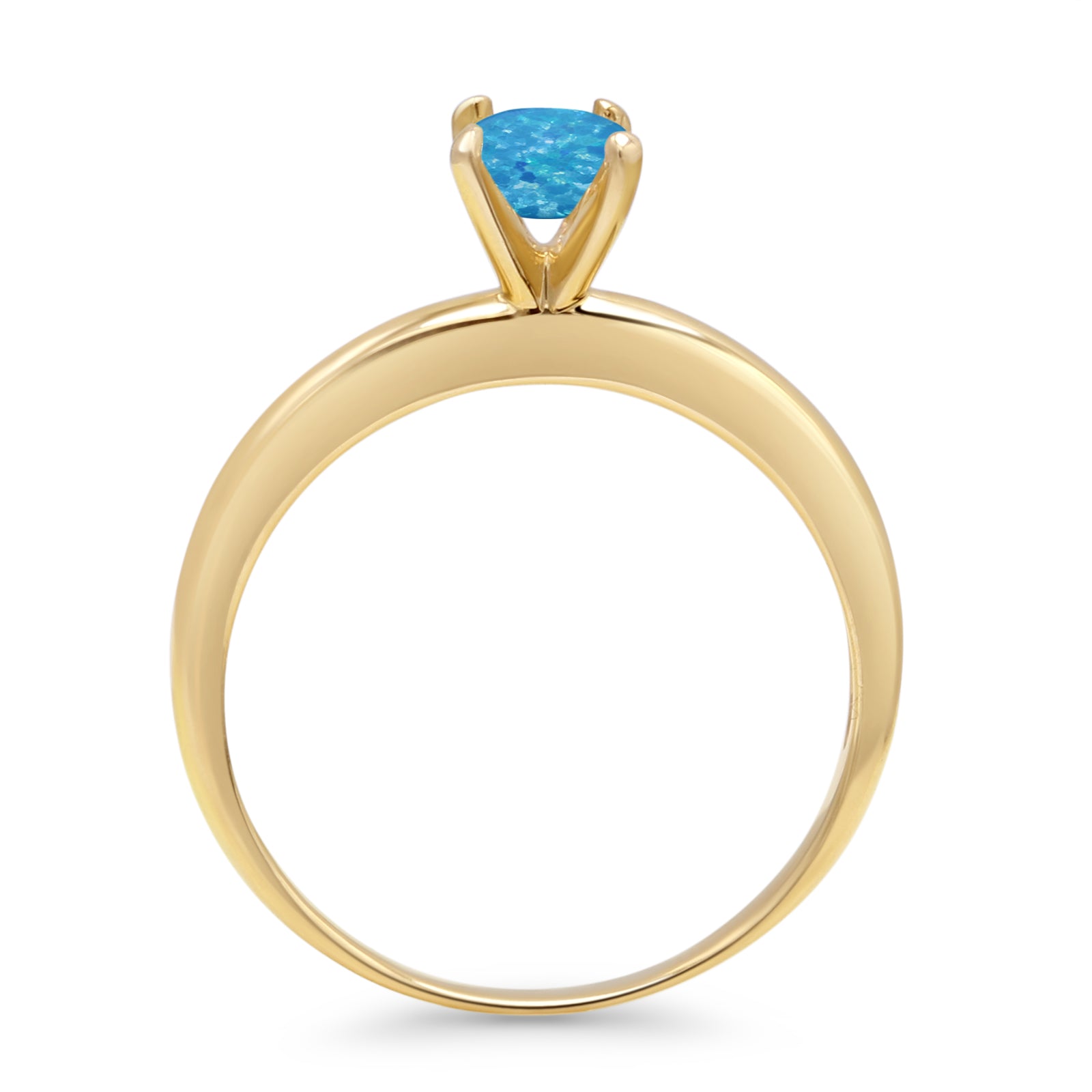 Round Solitaire Gold Ring