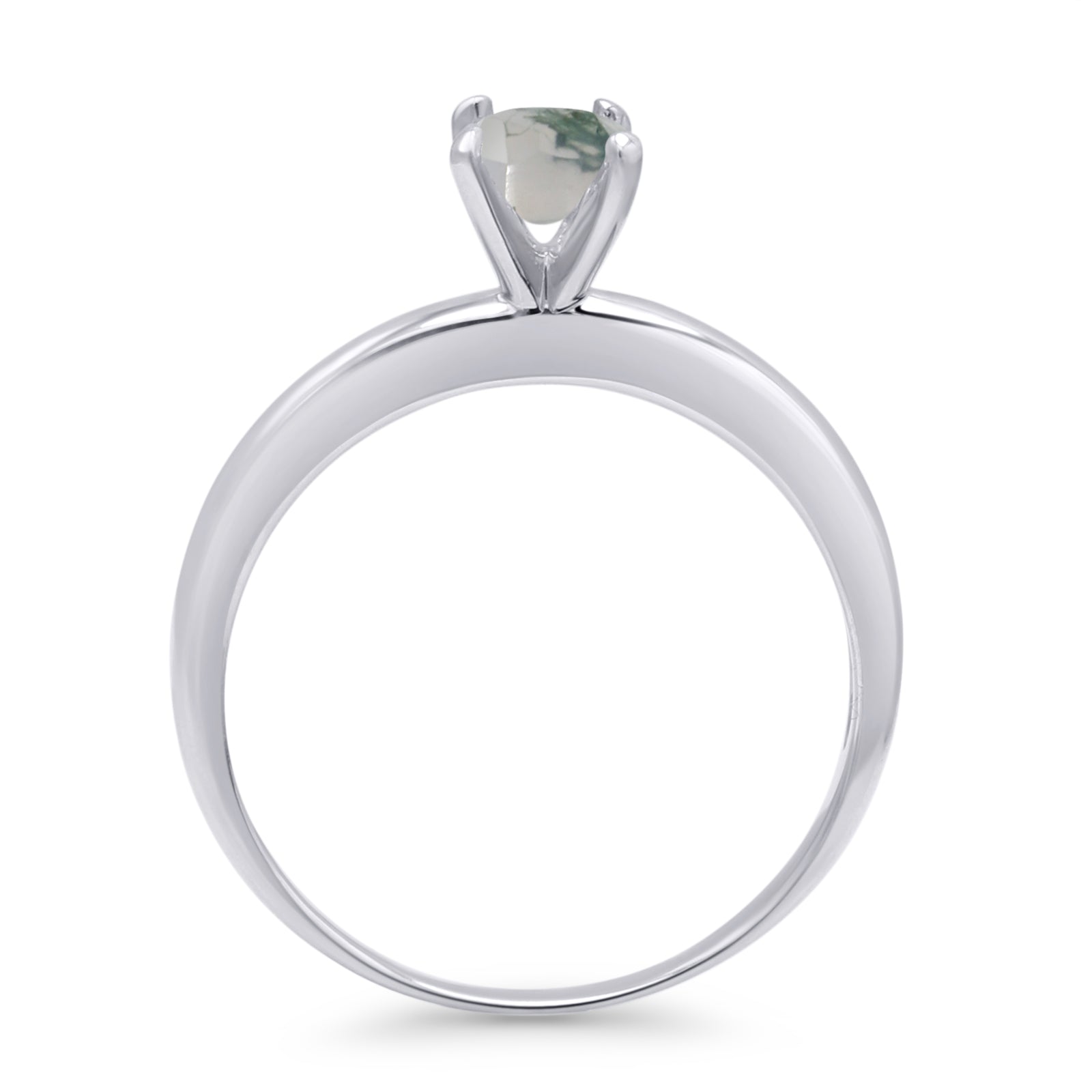 Minimalist Round Solitaire Gold Ring