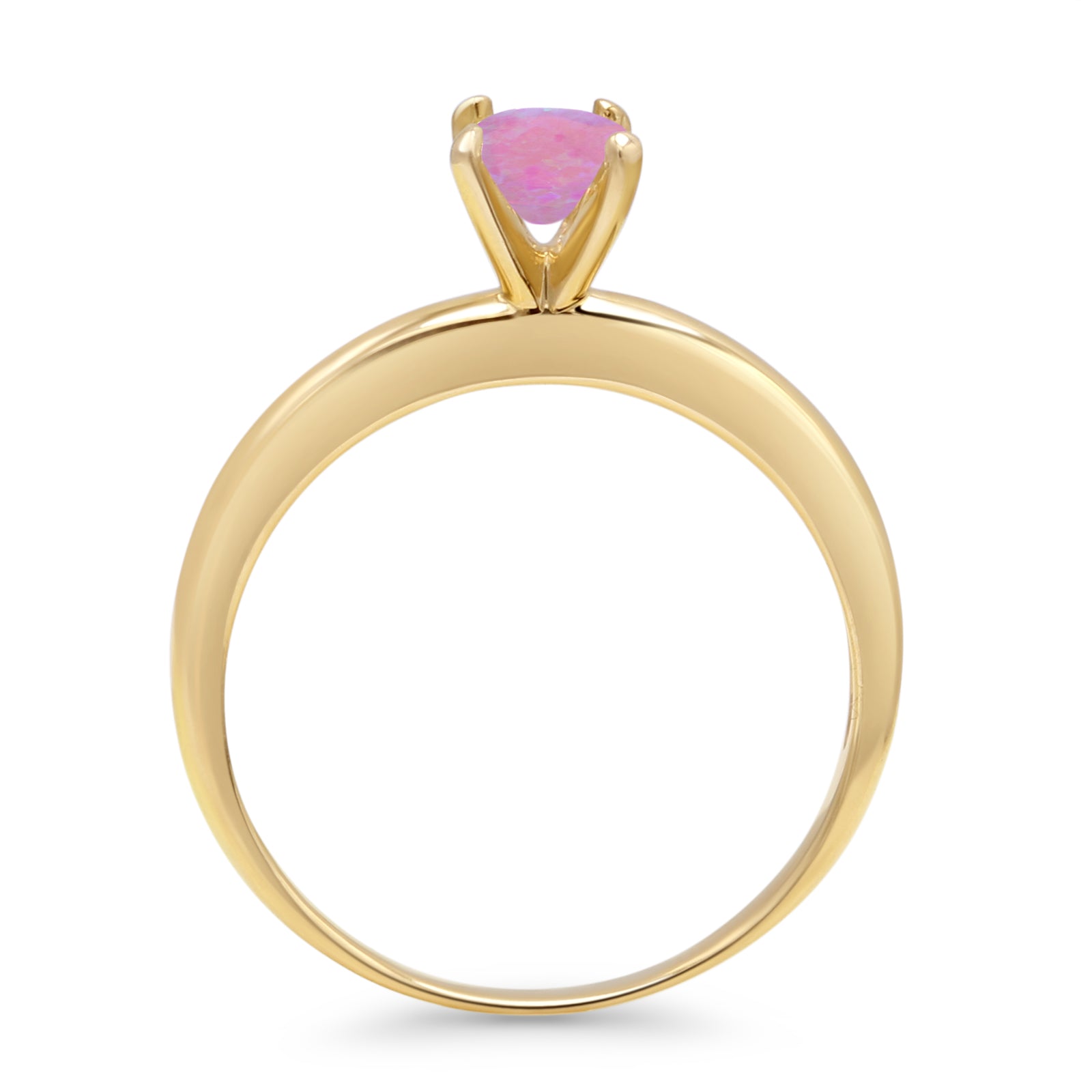Round Solitaire Gold Ring