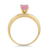 Round Solitaire Gold Ring