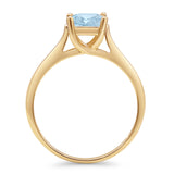 Princess Cut Solitaire Gold Ring