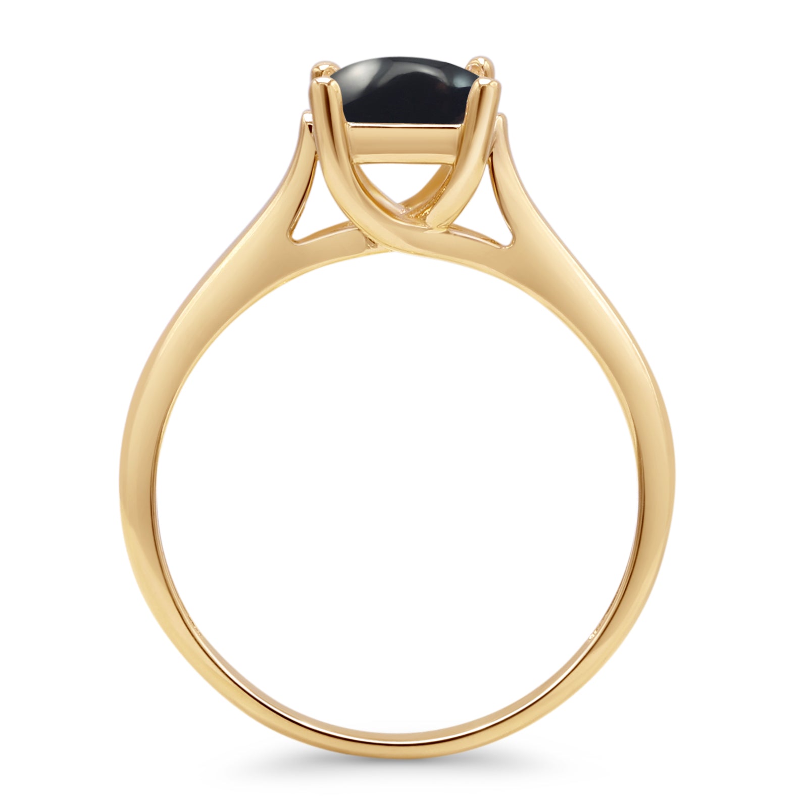 Princess Cut Solitaire Gold Ring