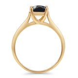 Princess Cut Solitaire Gold Ring