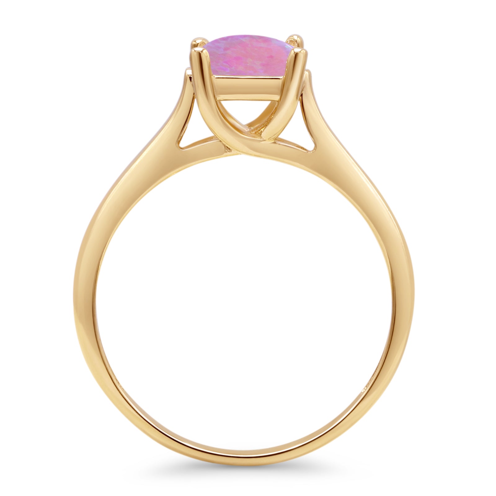 Princess Cut Solitaire Gold Ring