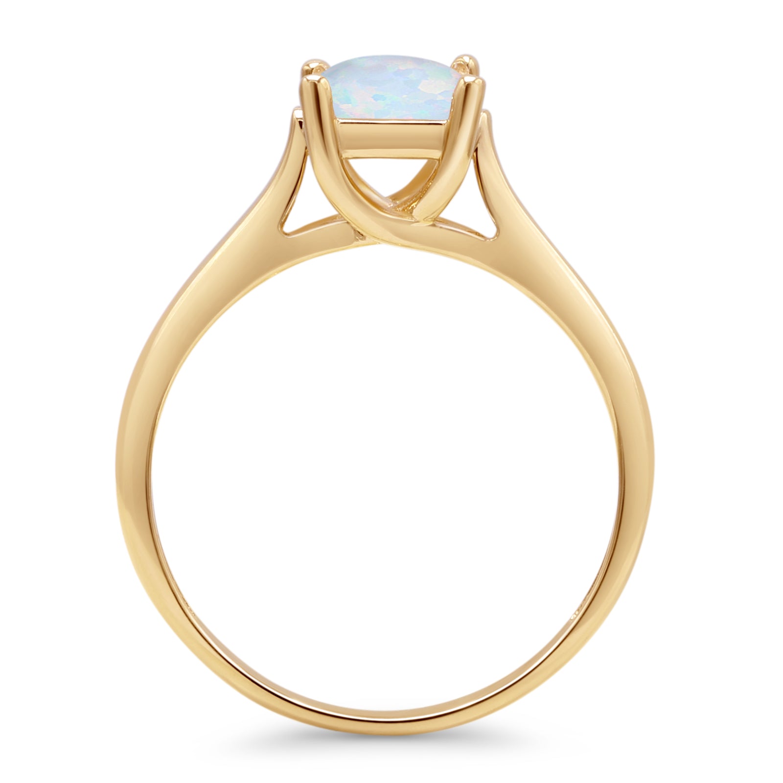Princess Cut Solitaire Gold Ring