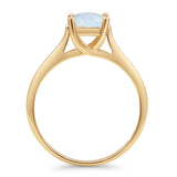 Princess Cut Solitaire Gold Ring
