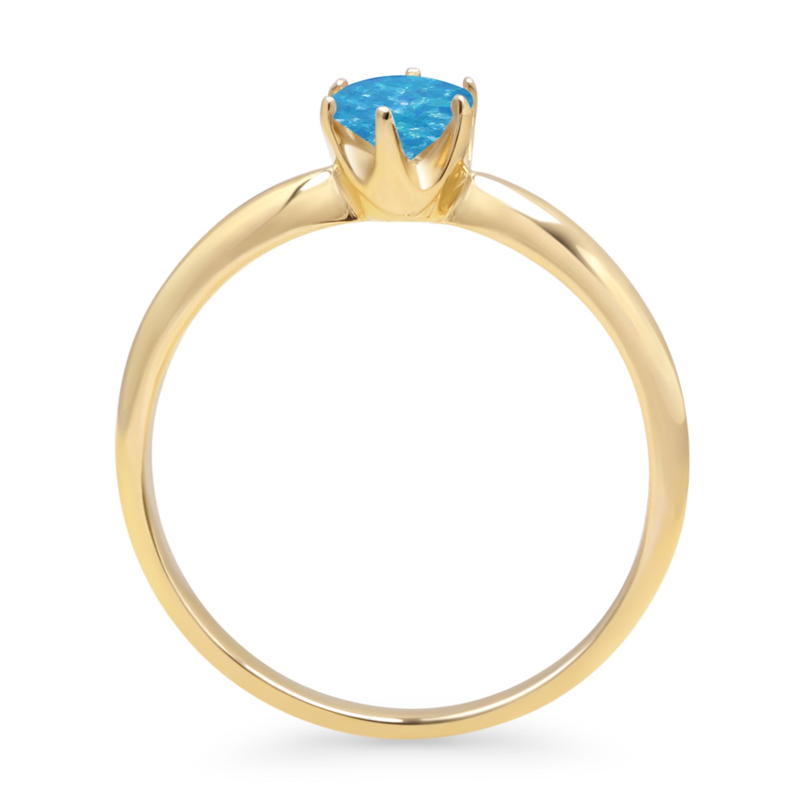 Round Solitaire Gold Ring
