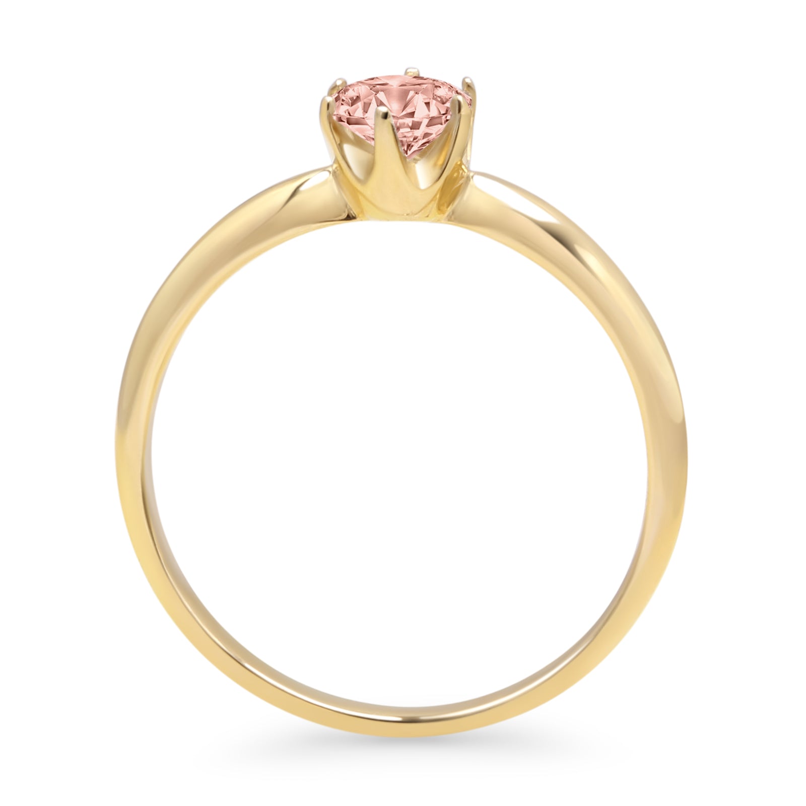 Round Solitaire Gold Ring