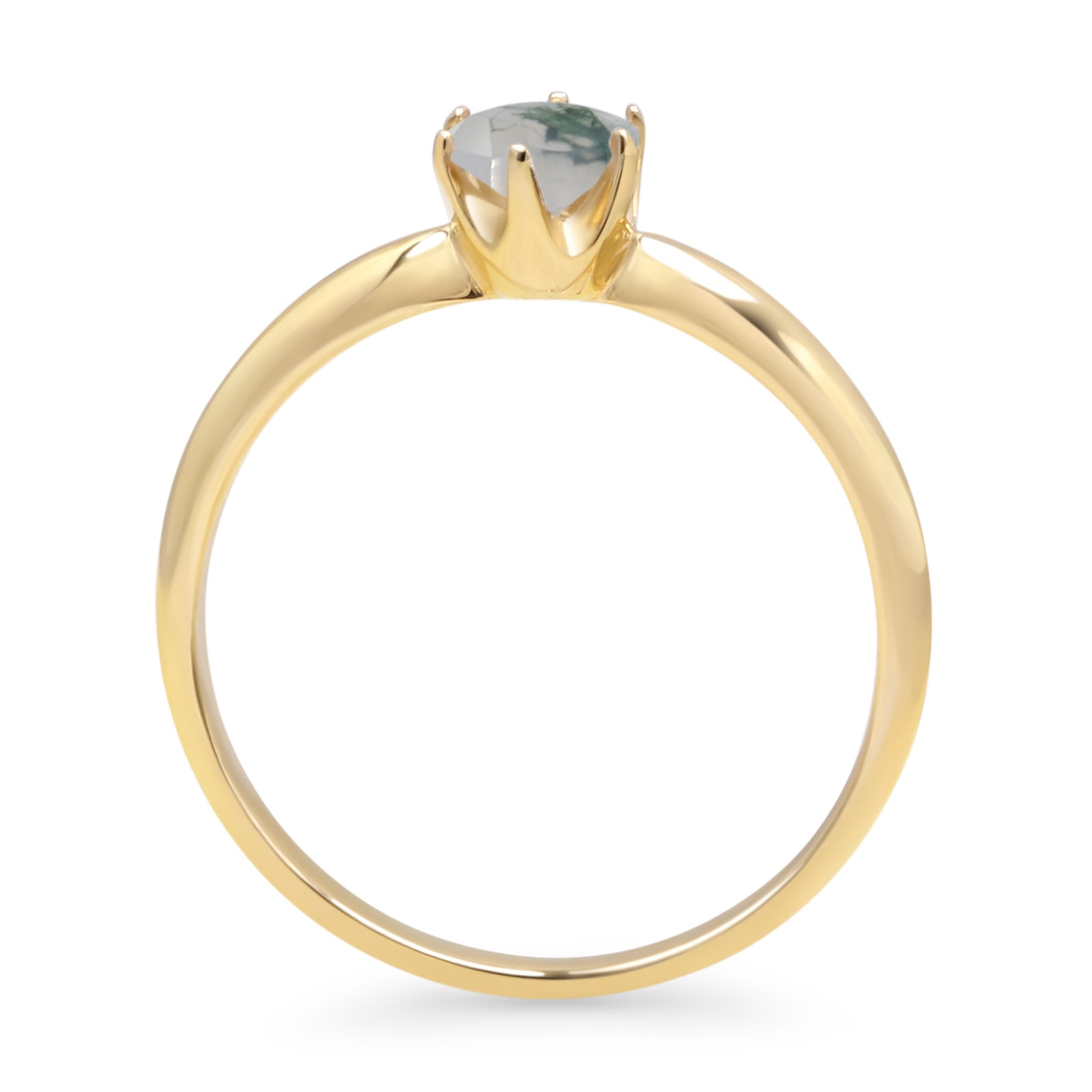 Round Solitaire Gold Ring