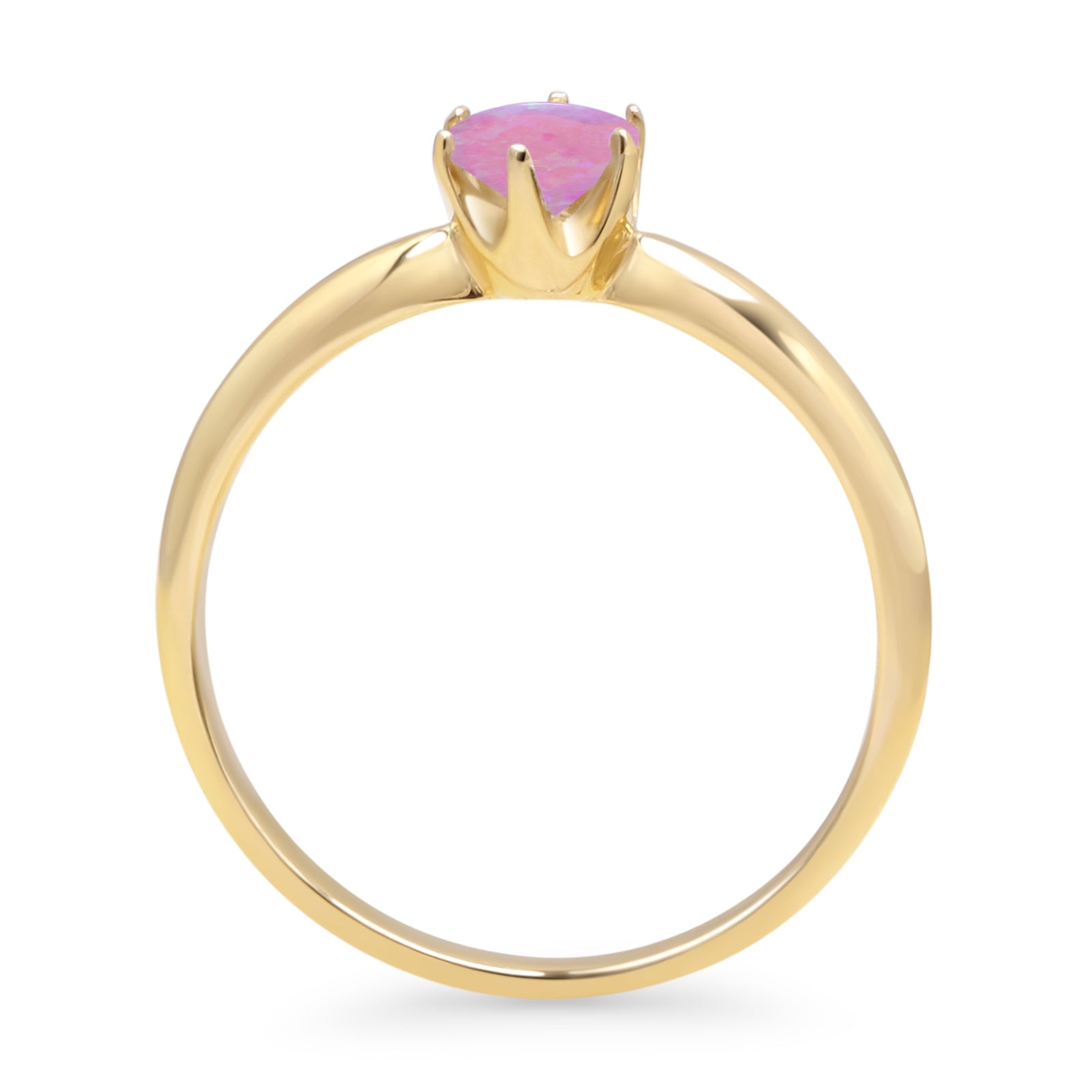 Round Solitaire Gold Ring