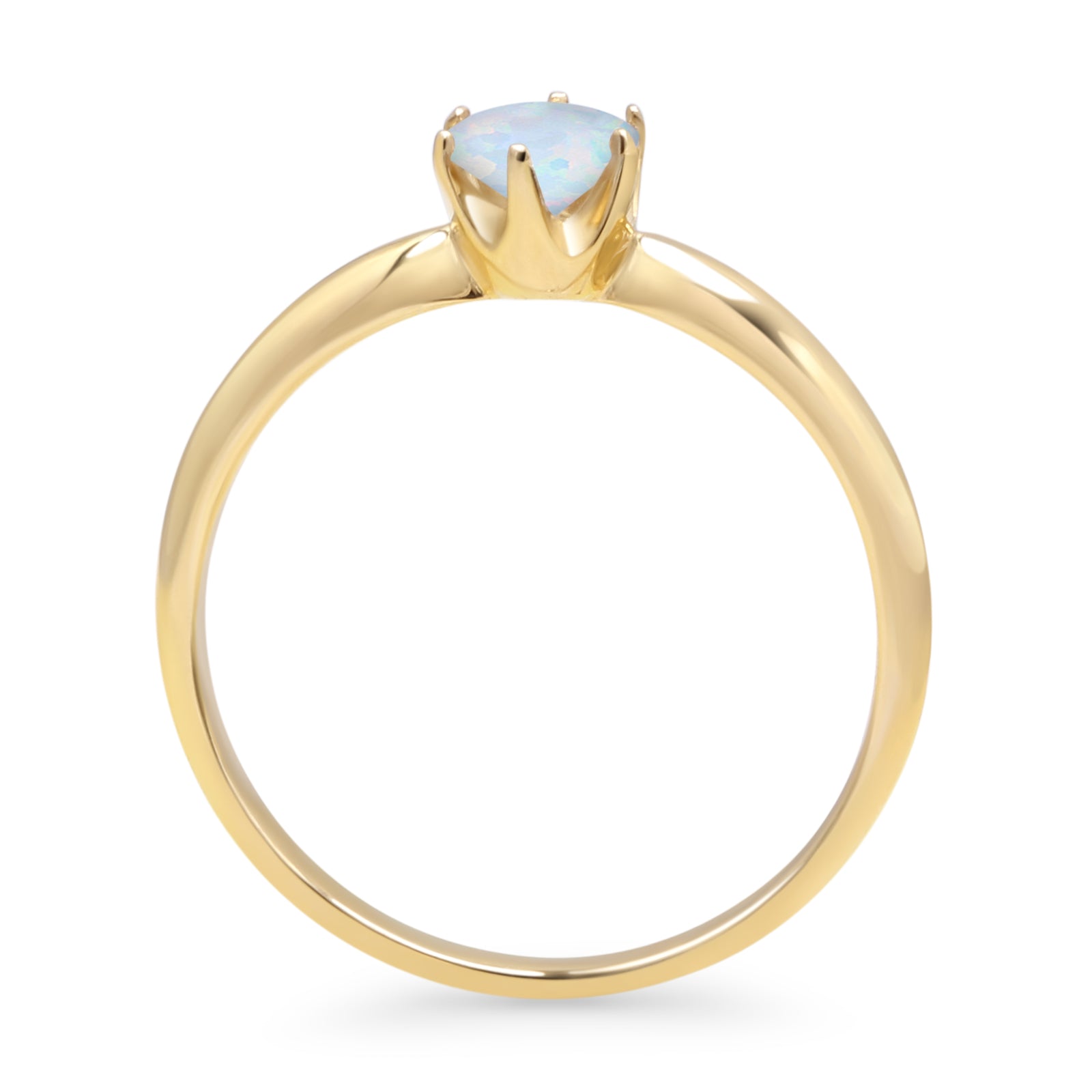 Round Solitaire Gold Ring