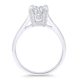 Round Split Shank Diamond Gold Ring