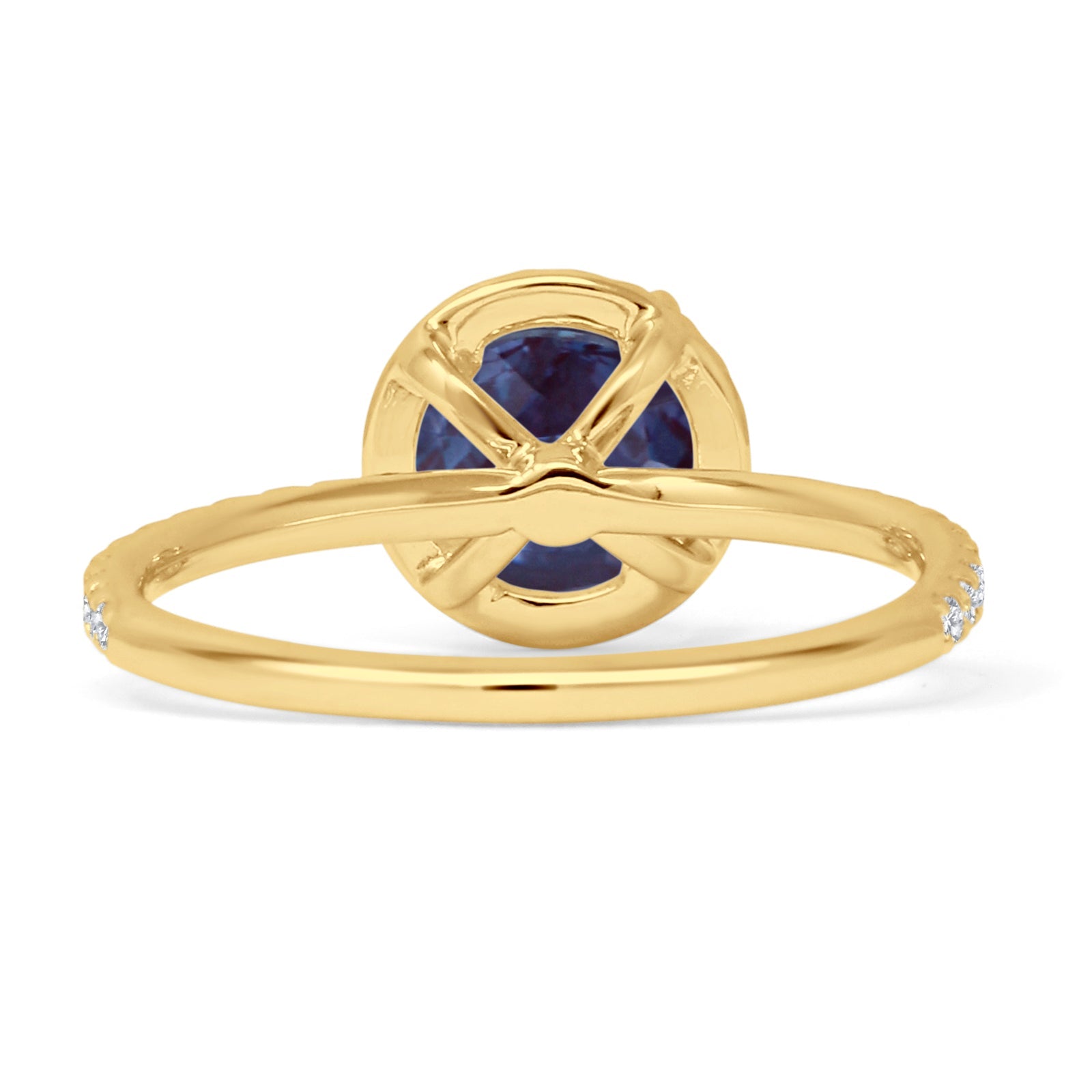 Round Halo Diamond Gold Ring