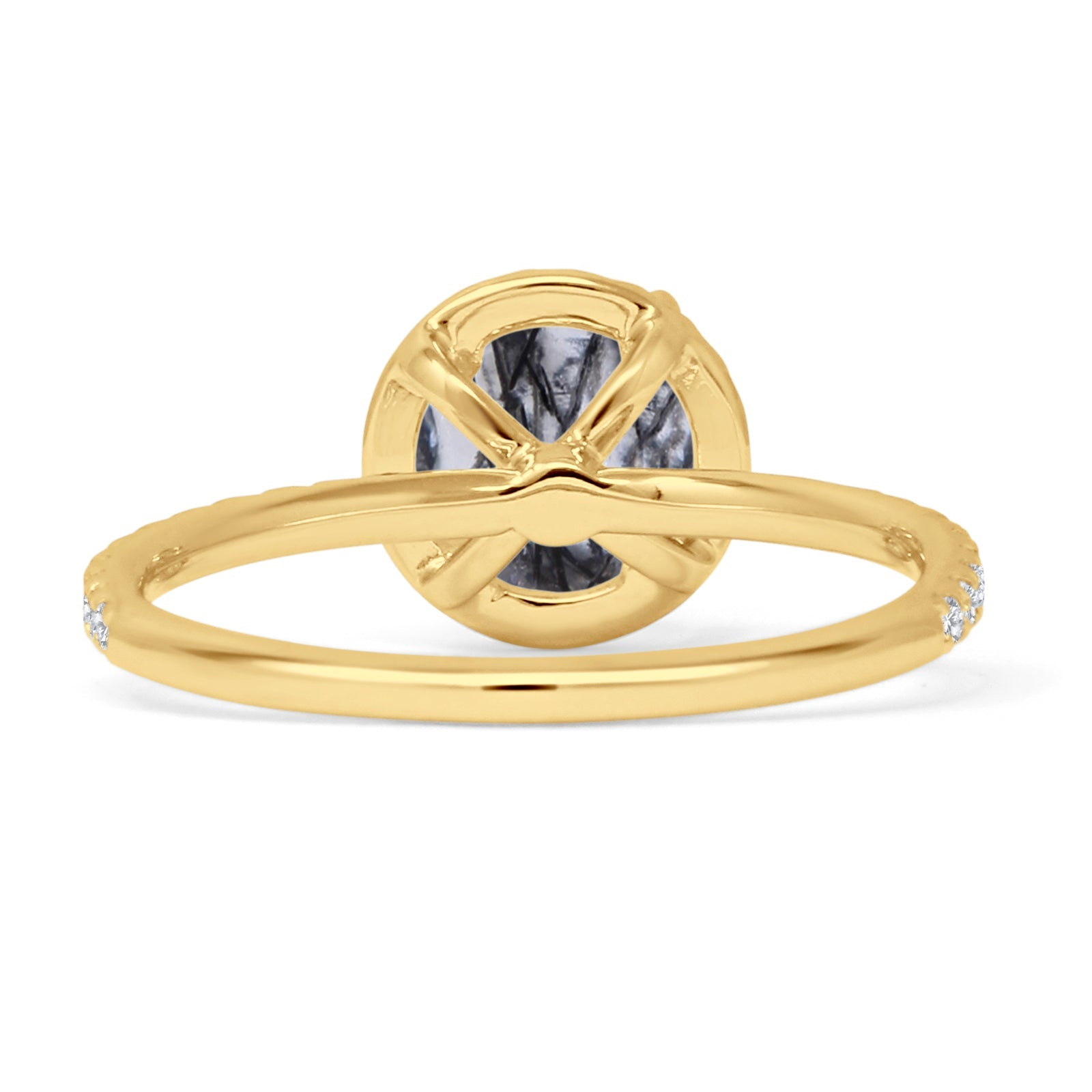 Round Halo Diamond Gold Ring