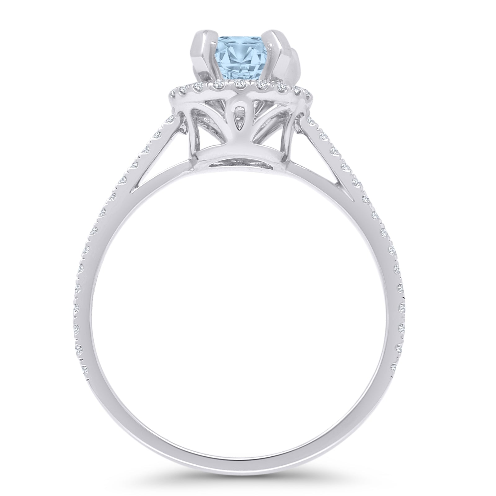 Round Halo Diamond Gold Ring