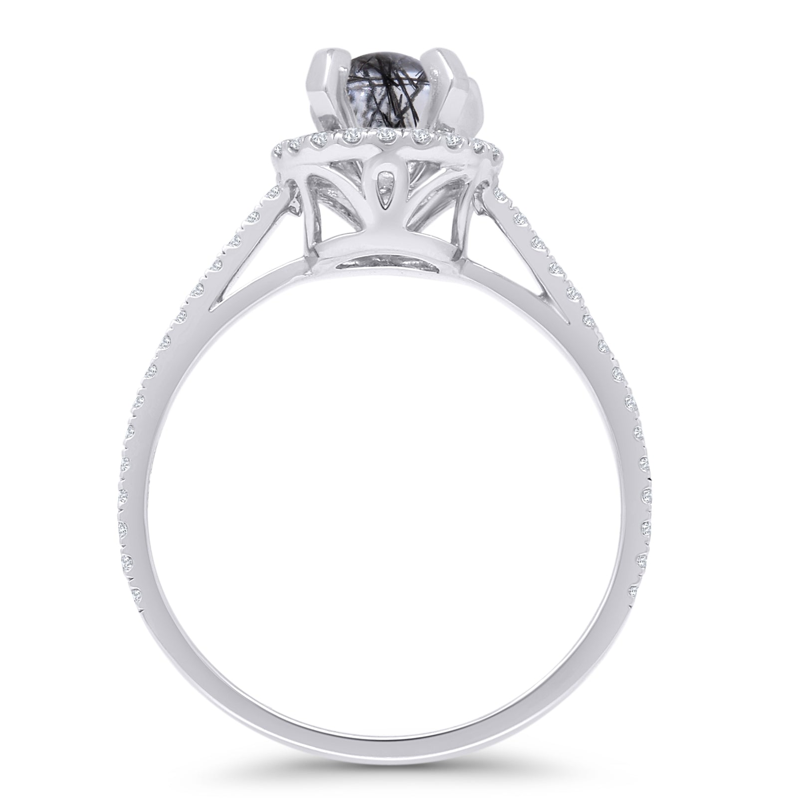 Round Halo Diamond Gold Ring