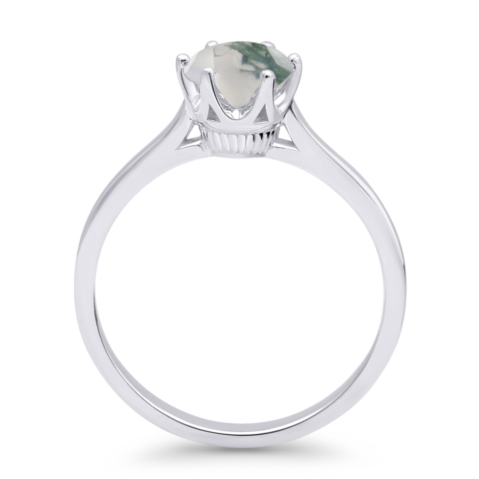 Art Deco Round Solitaire Gold Ring