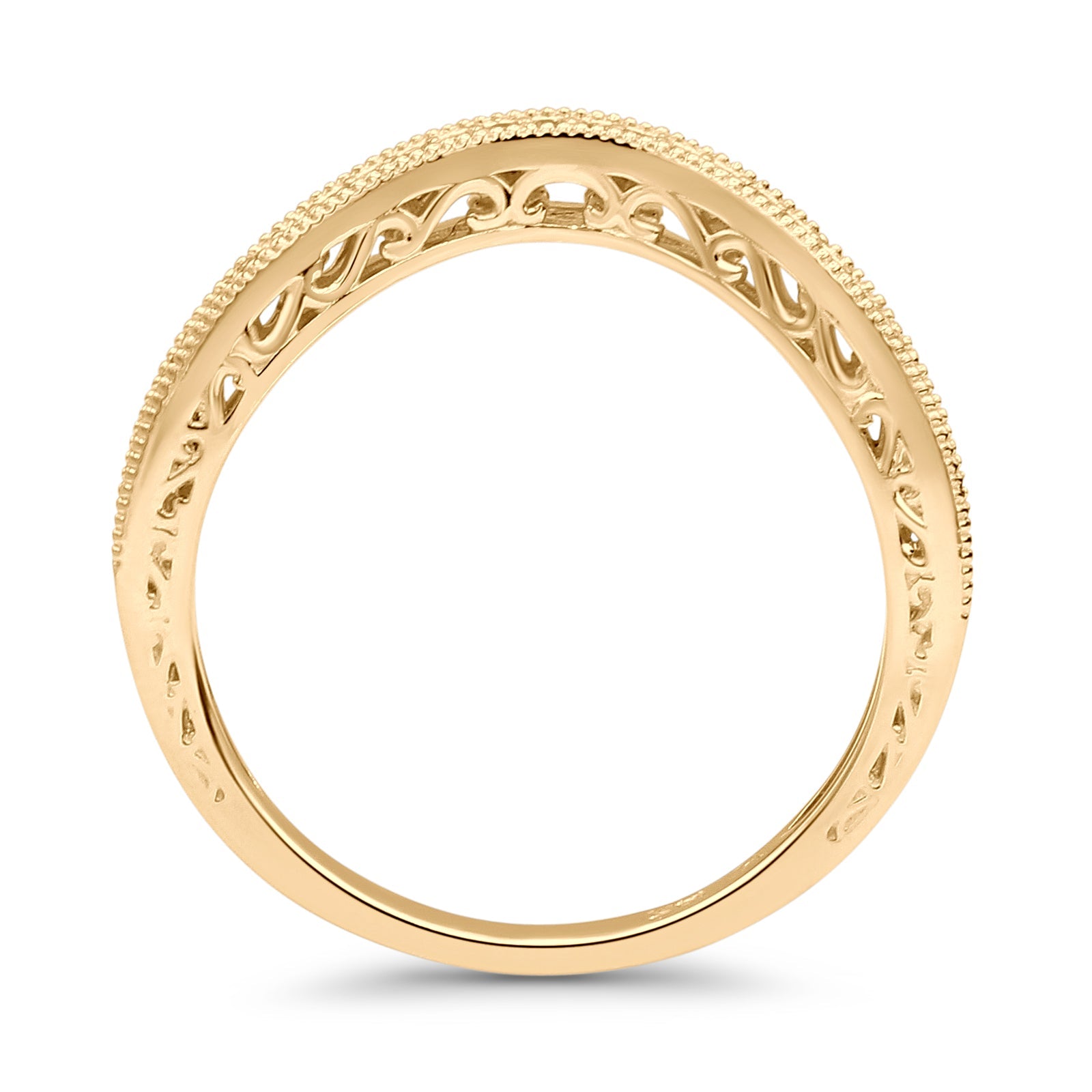 Half Eternity Curved Contour Band