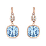 Cushion Drop Dangle Pear Fishhook Earring Cubic Zirconia 925 Sterling Silver