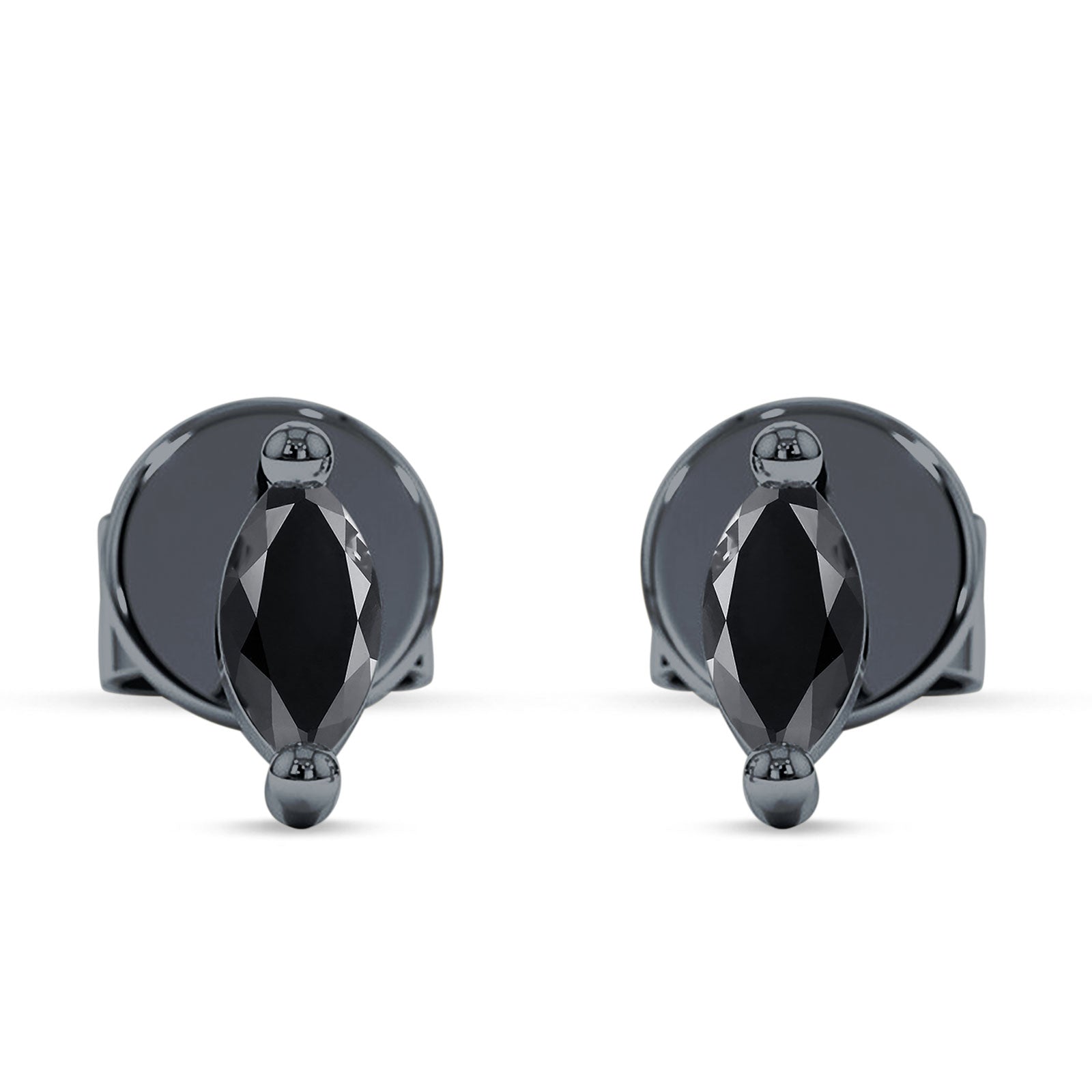 Marquise Solitaire Stud Earring Cubic Zirconia 925 Sterling Silver