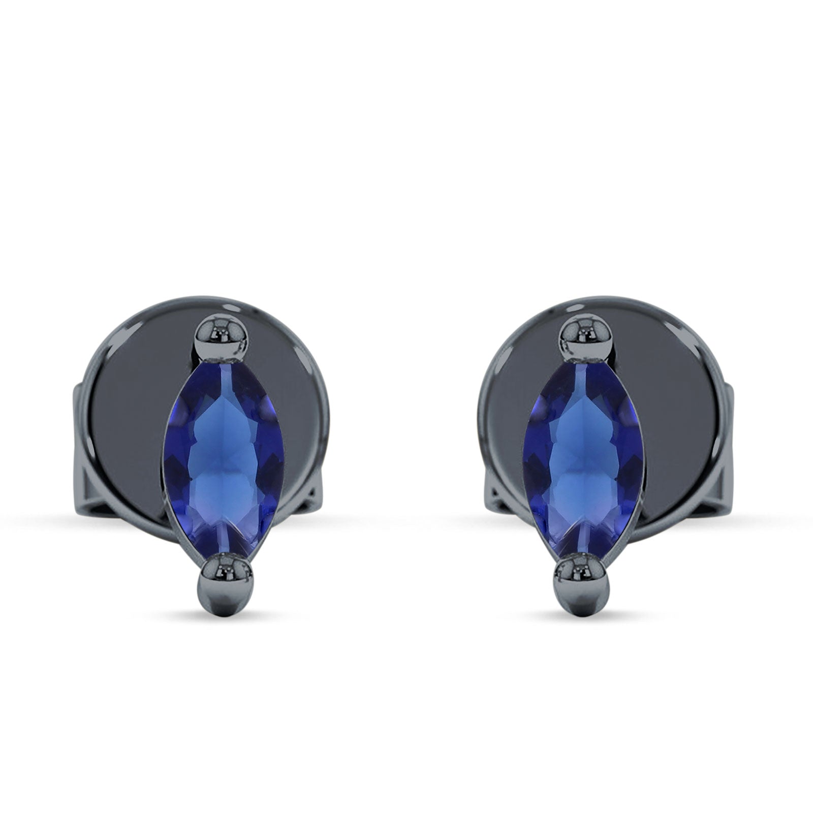 Marquise Solitaire Stud Earring Cubic Zirconia 925 Sterling Silver