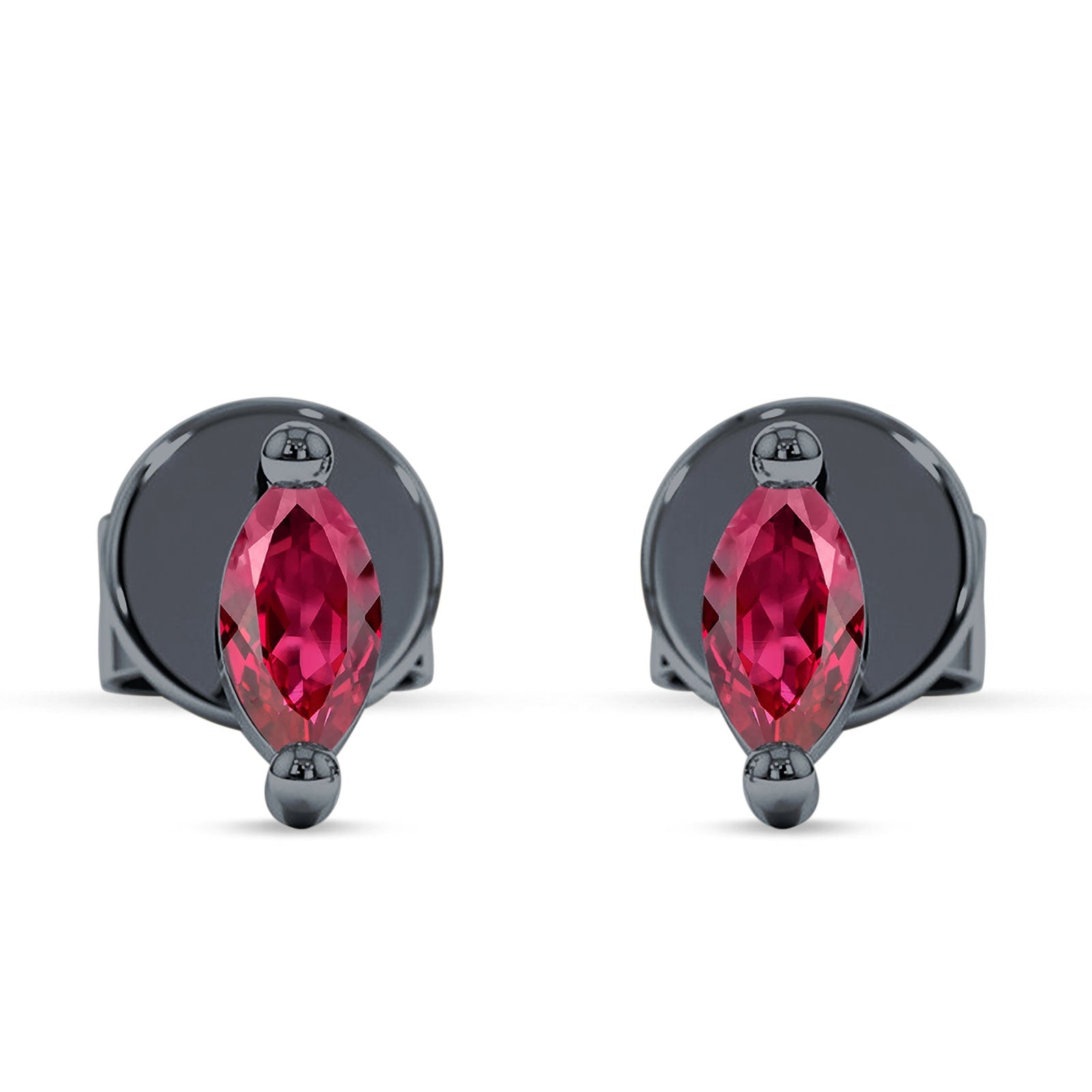 Marquise Solitaire Stud Earring Cubic Zirconia 925 Sterling Silver