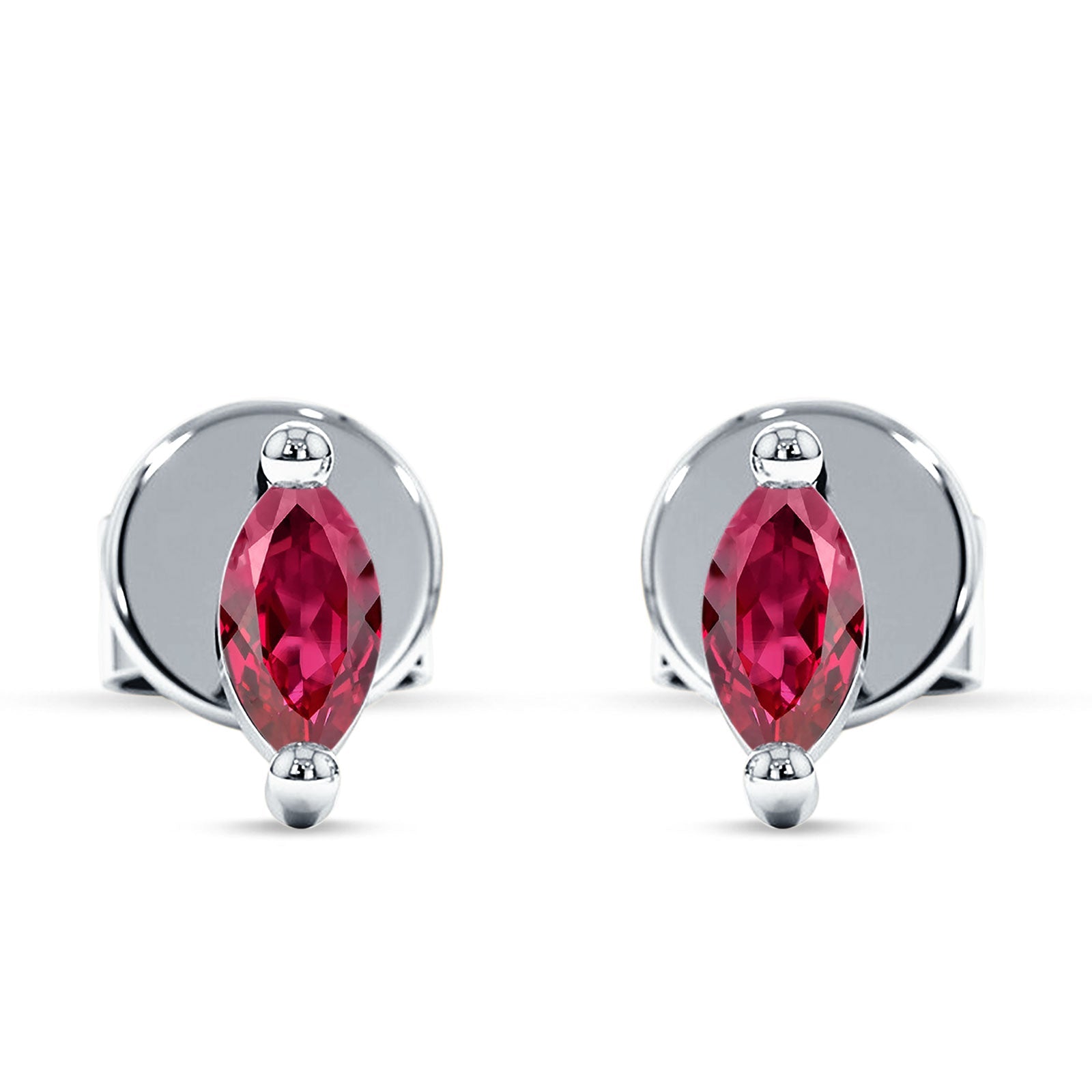 Marquise Solitaire Stud Earring Cubic Zirconia 925 Sterling Silver