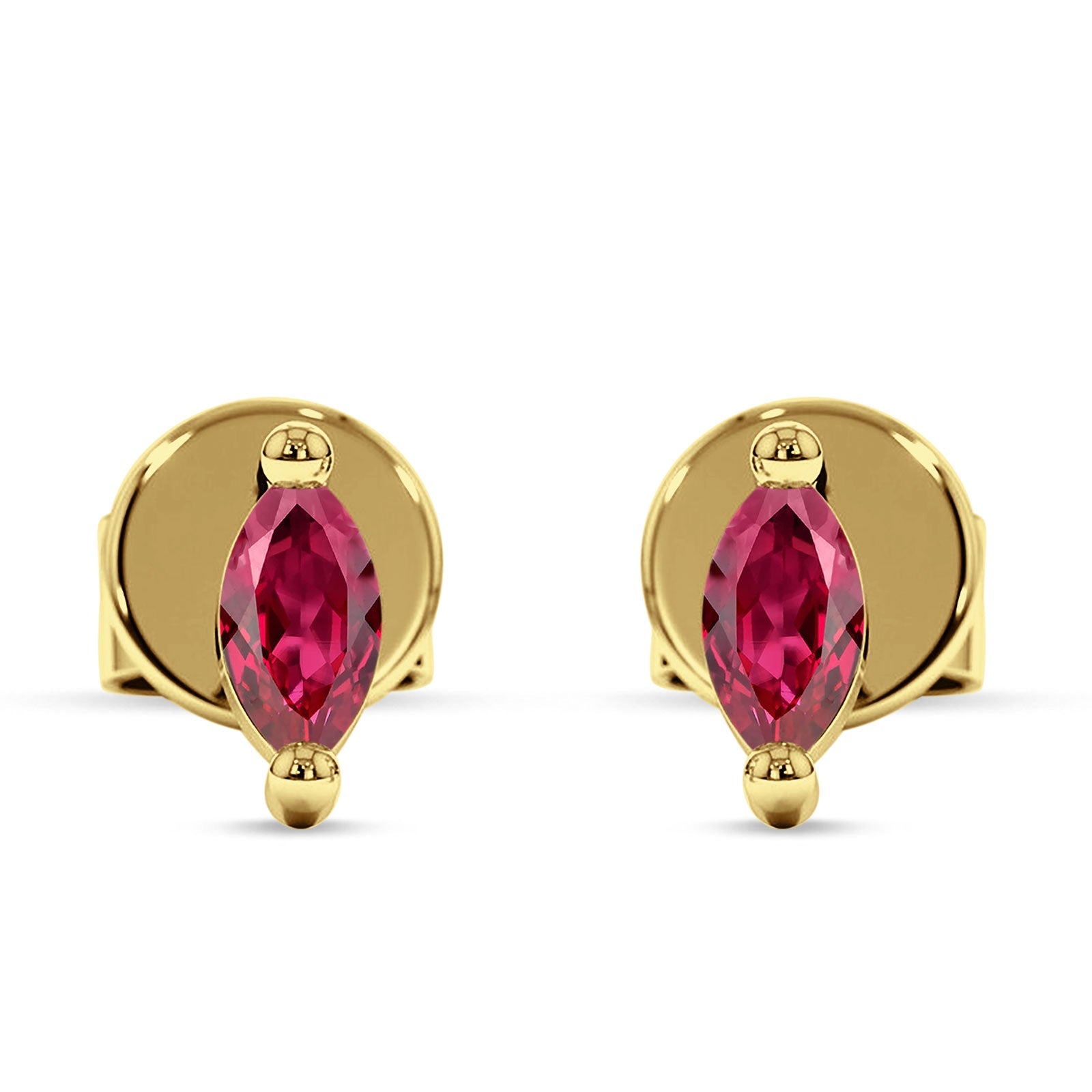 Marquise Solitaire Stud Earring Cubic Zirconia 925 Sterling Silver