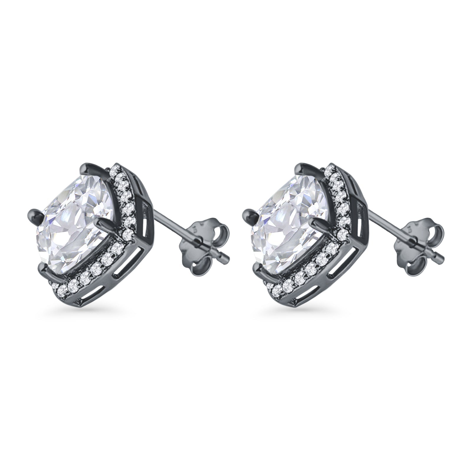 Cushion Cut Stud Earrings