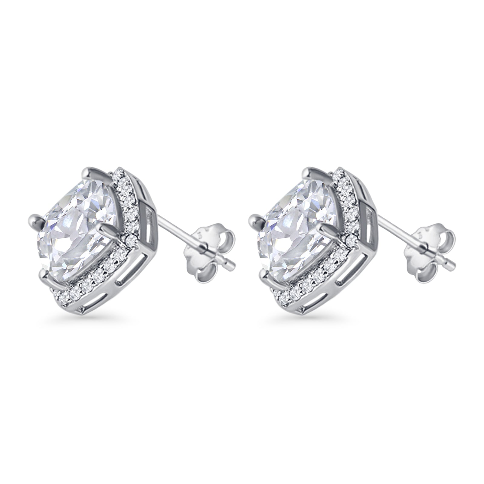 Cushion Cut Stud Earrings