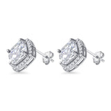 Cushion Cut Stud Earrings