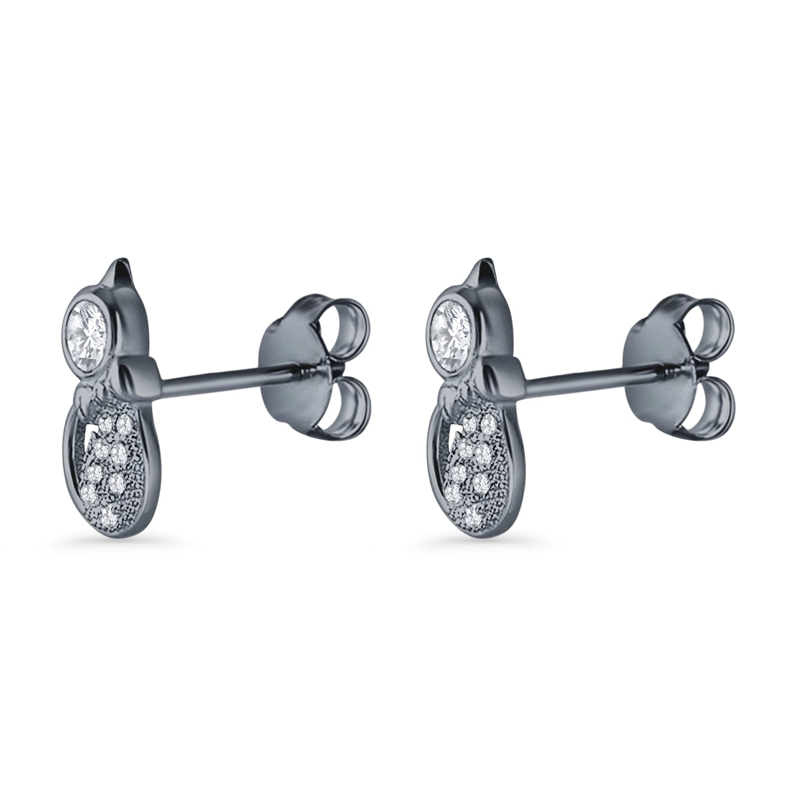 Cat Bow Stud Earring