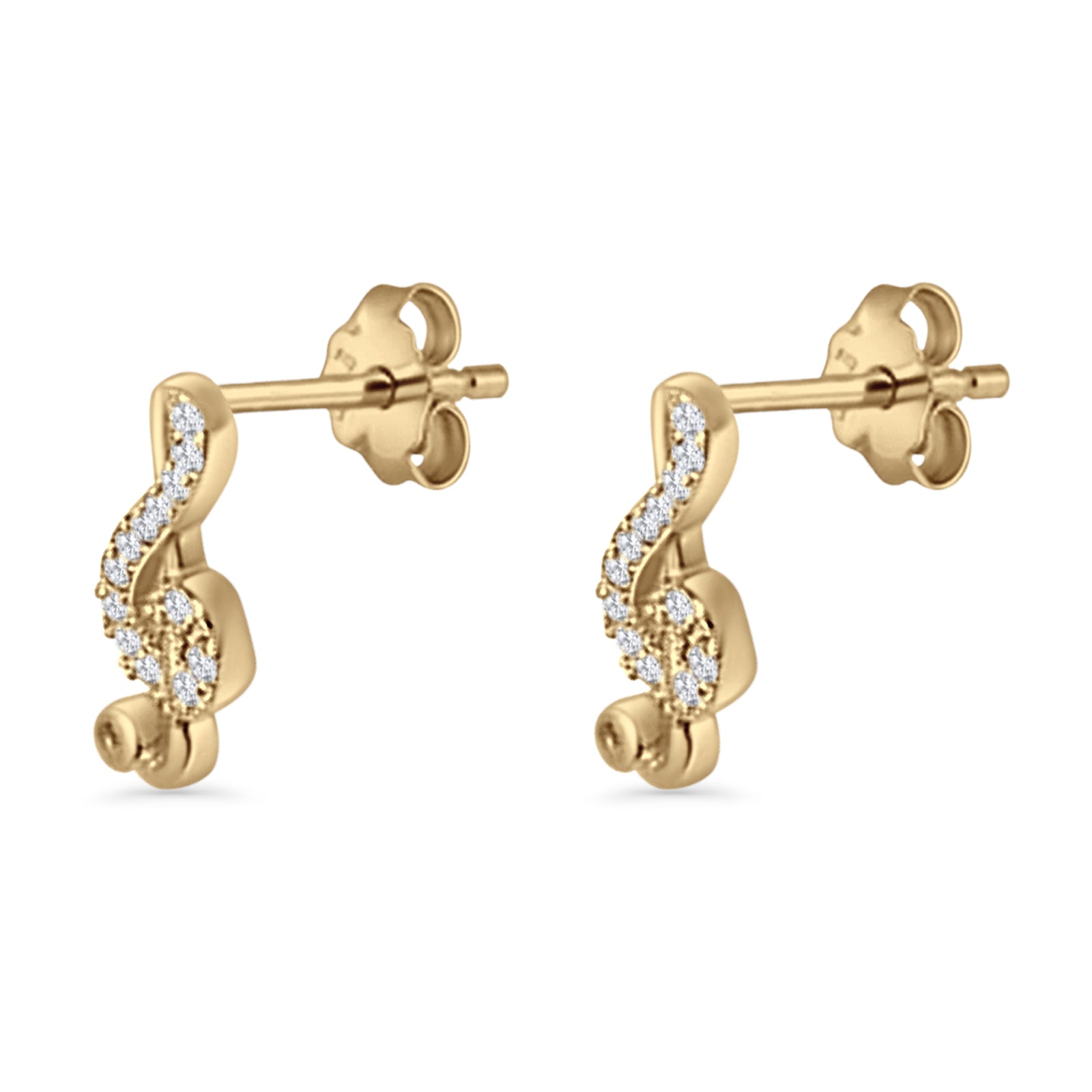 Music Note Stud Earrings
