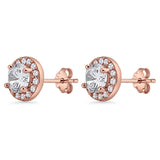Round Stud Earrings