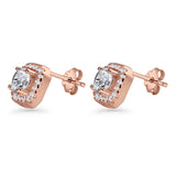 Cushion Cut Stud Earrings