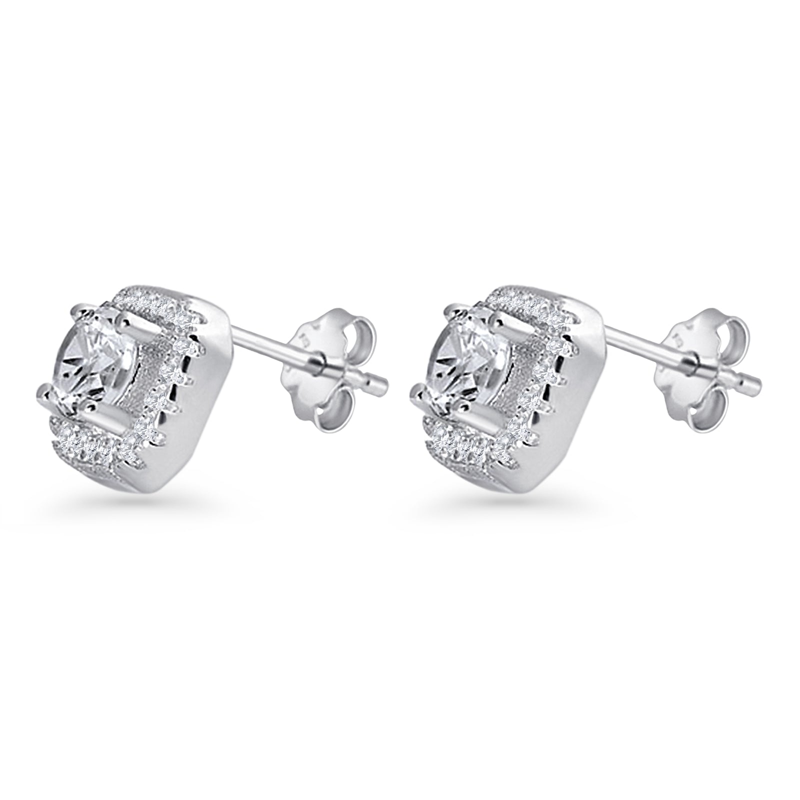 Cushion Cut Stud Earrings