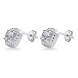 Cushion Cut Stud Earrings