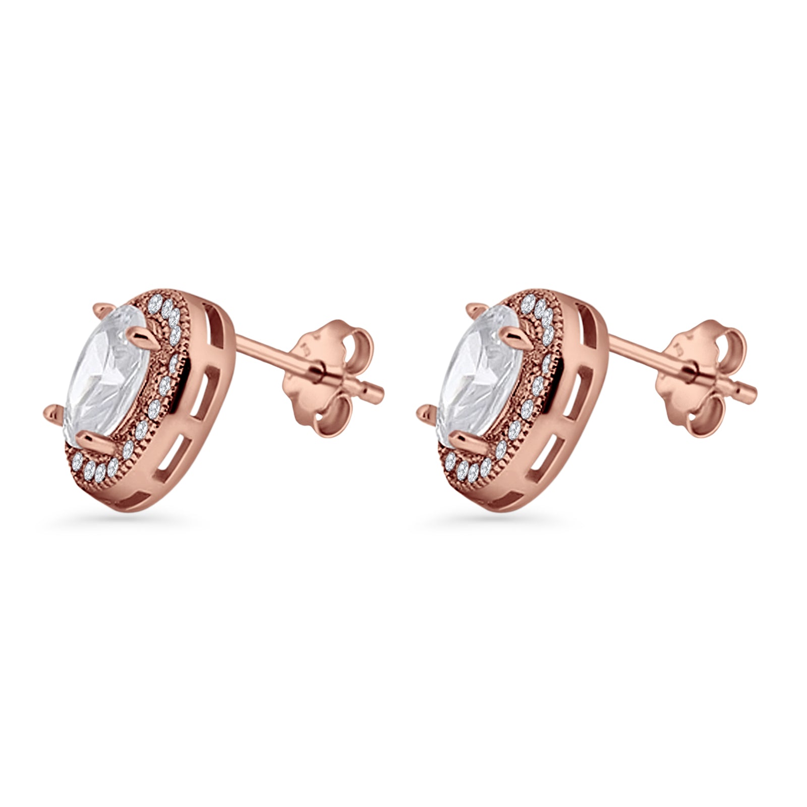 Oval Stud Earrings