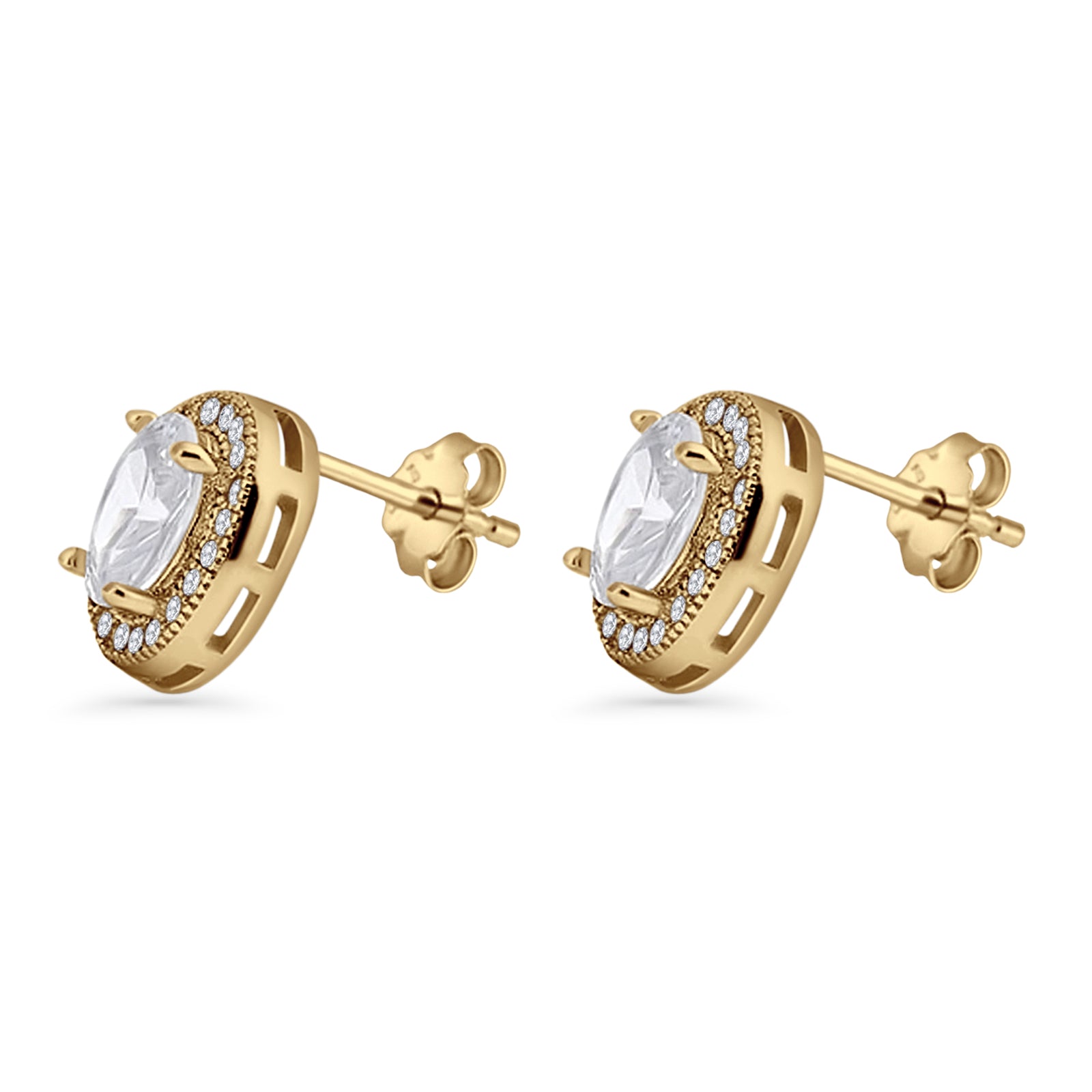 Oval Stud Earrings