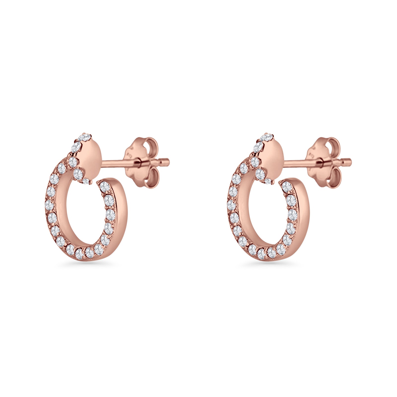 Half Circle Stud Earrings