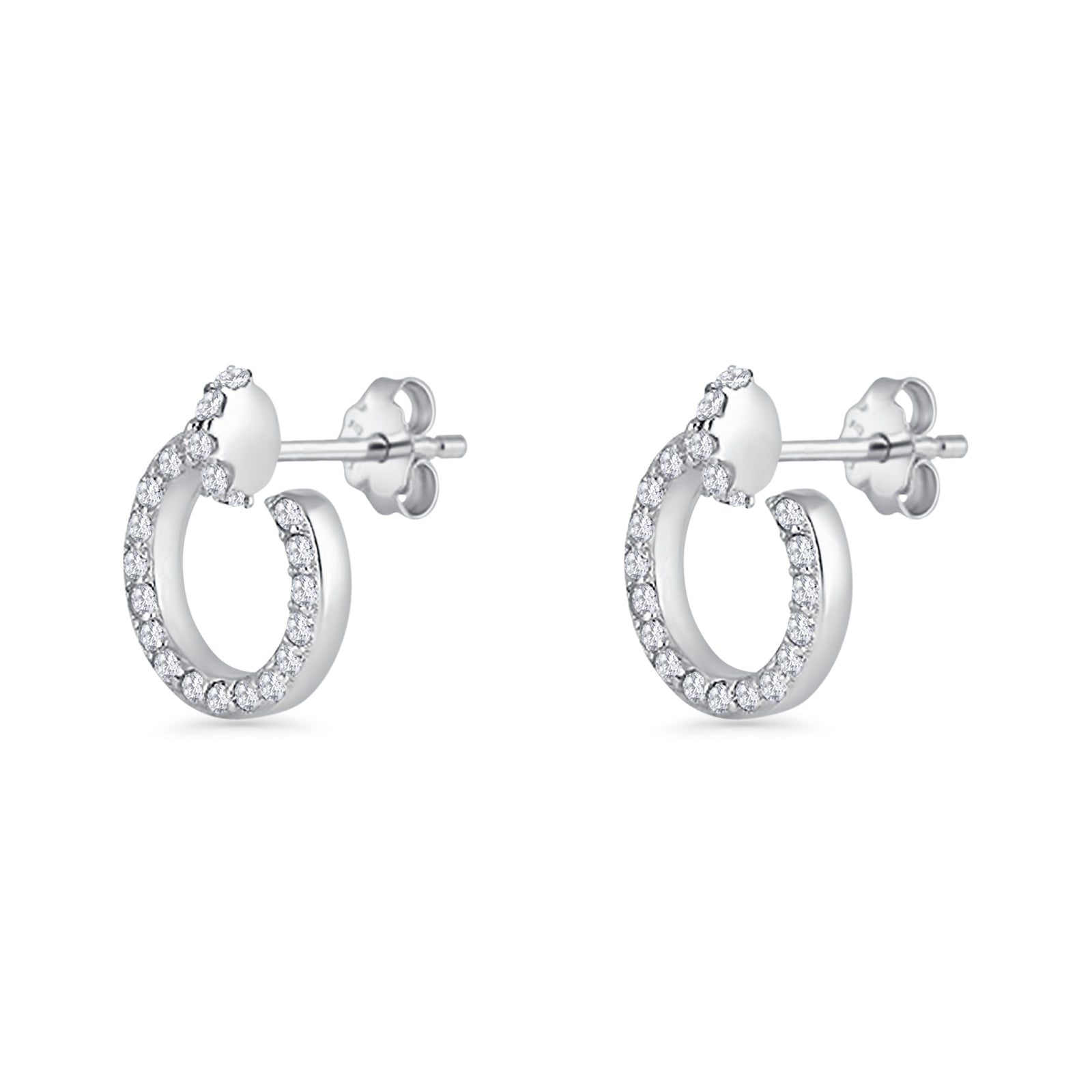 Half Circle Stud Earrings