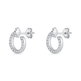 Half Circle Stud Earrings