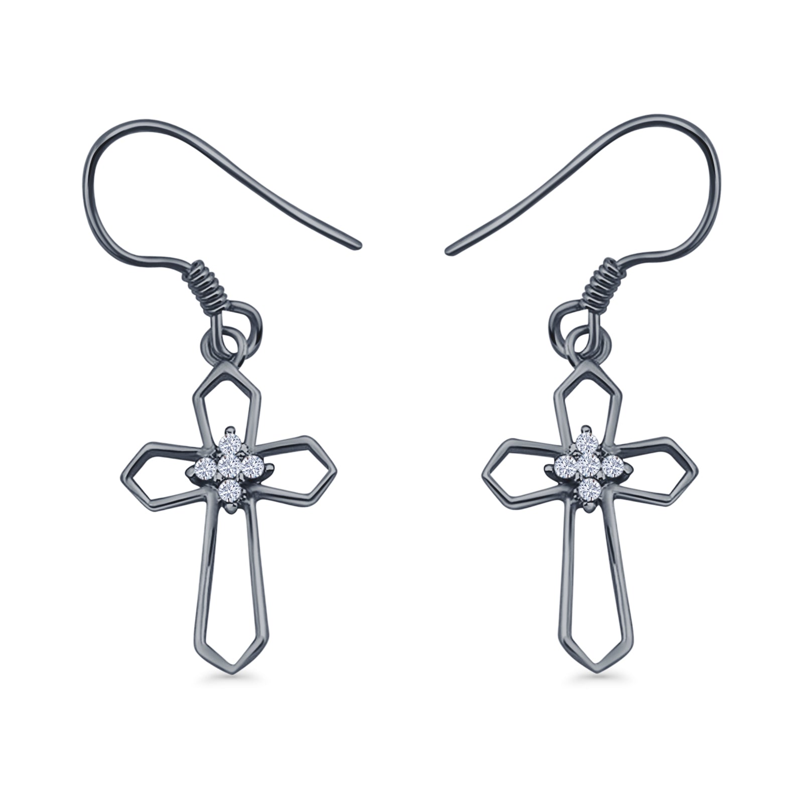 Cross Fishhook Earring