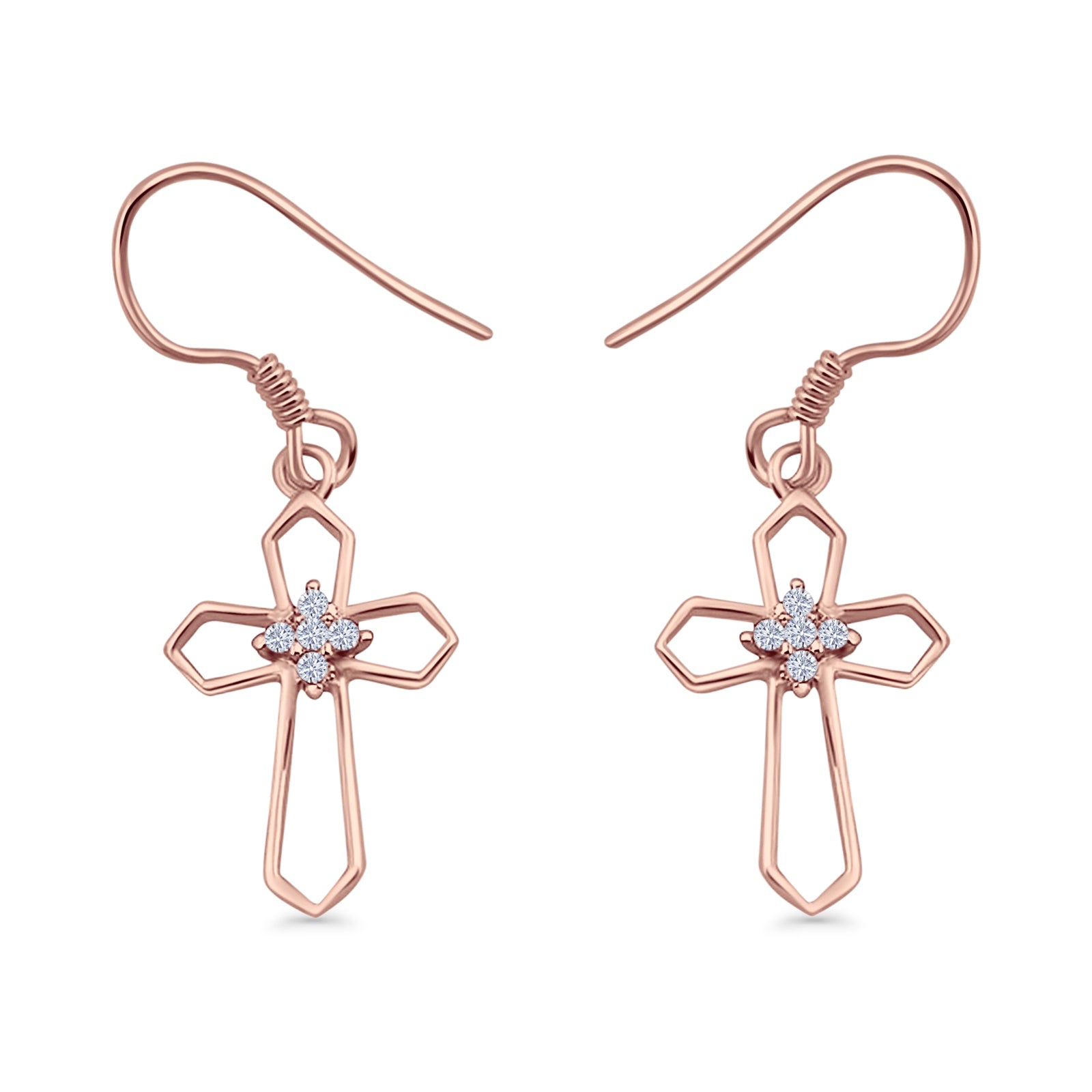 Cross Fishhook Earring