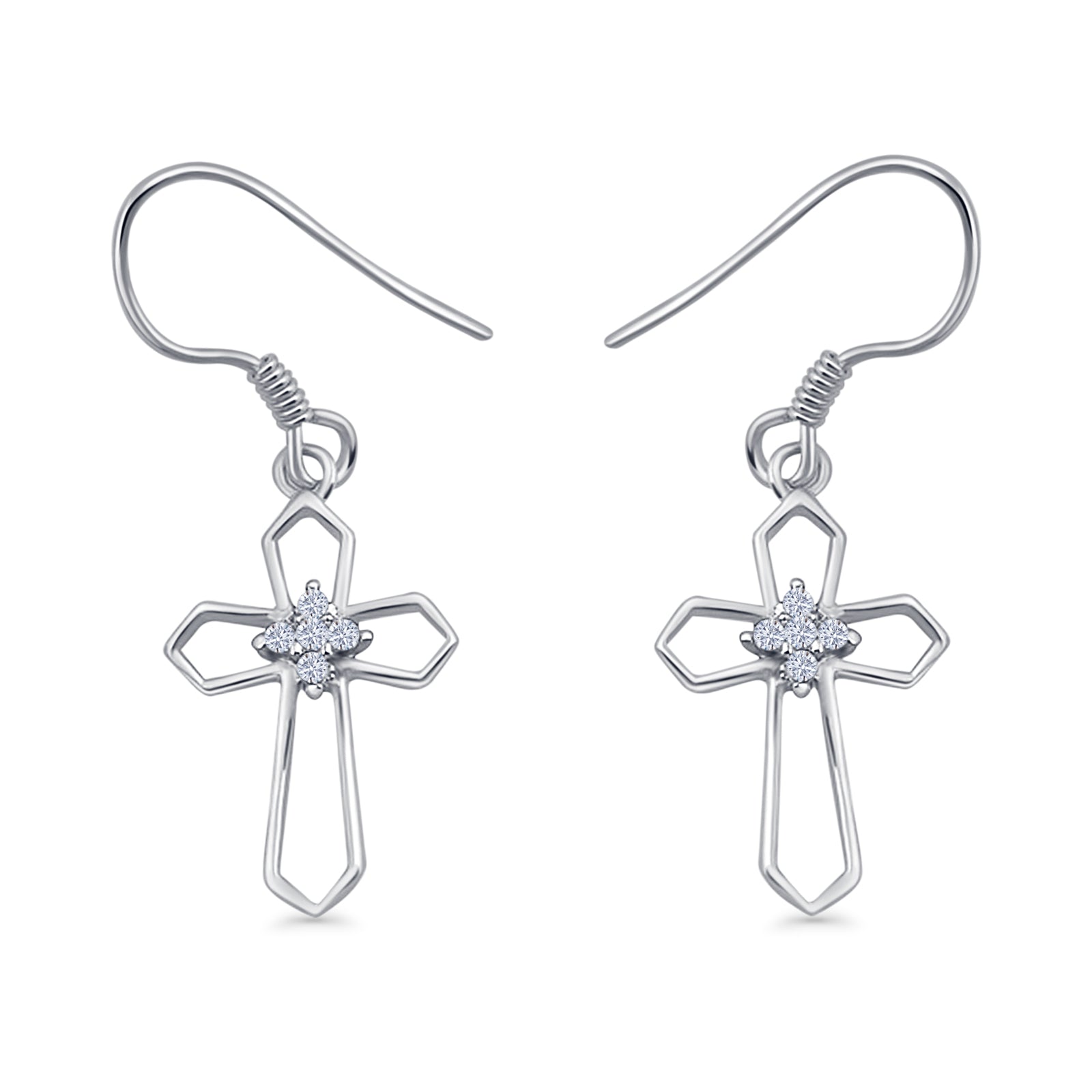 Cross Fishhook Earring