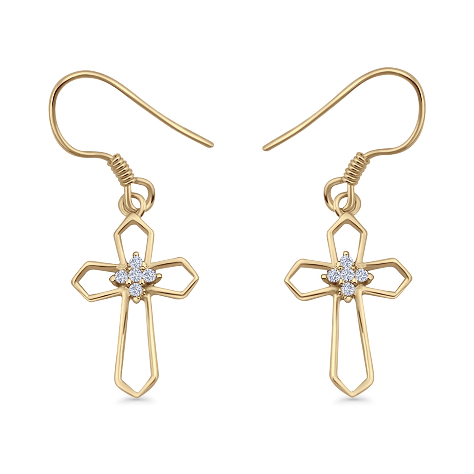 Cross Fishhook Earring