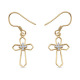 Cross Fishhook Earring