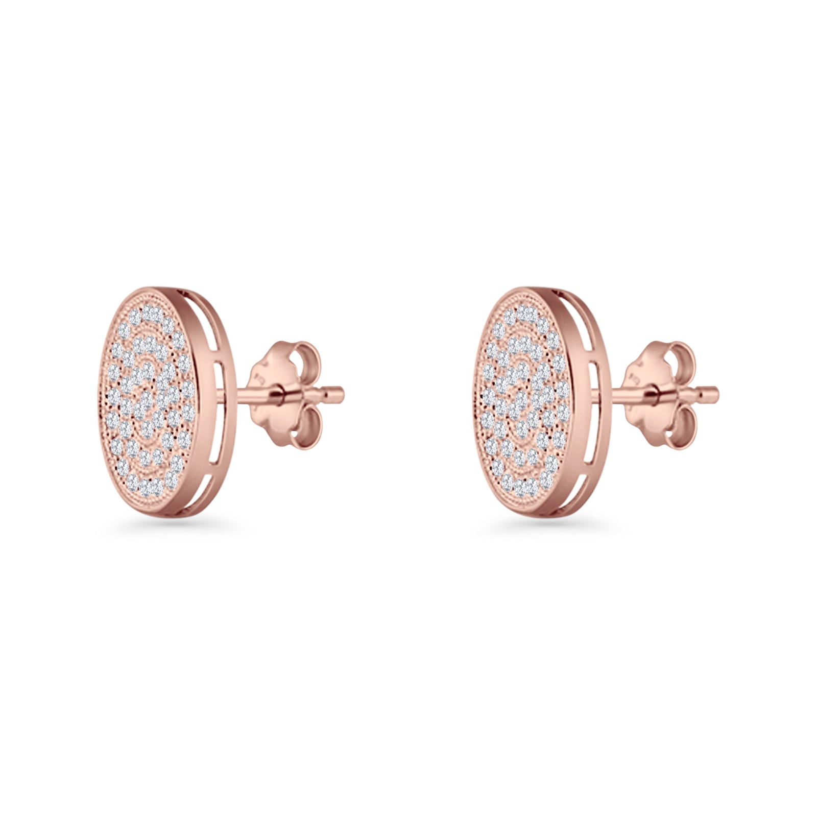 Round Stud Earrings
