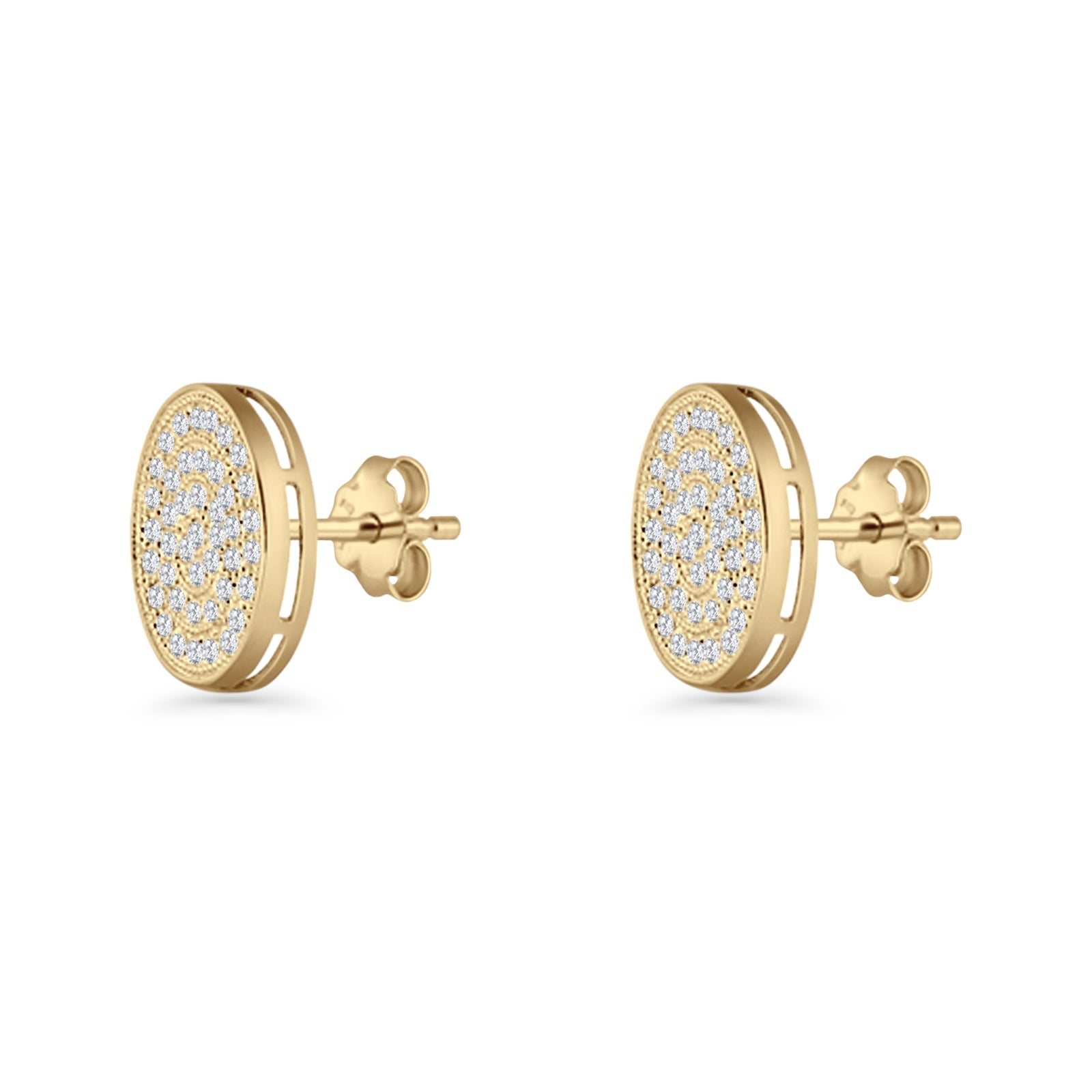 Round Stud Earrings