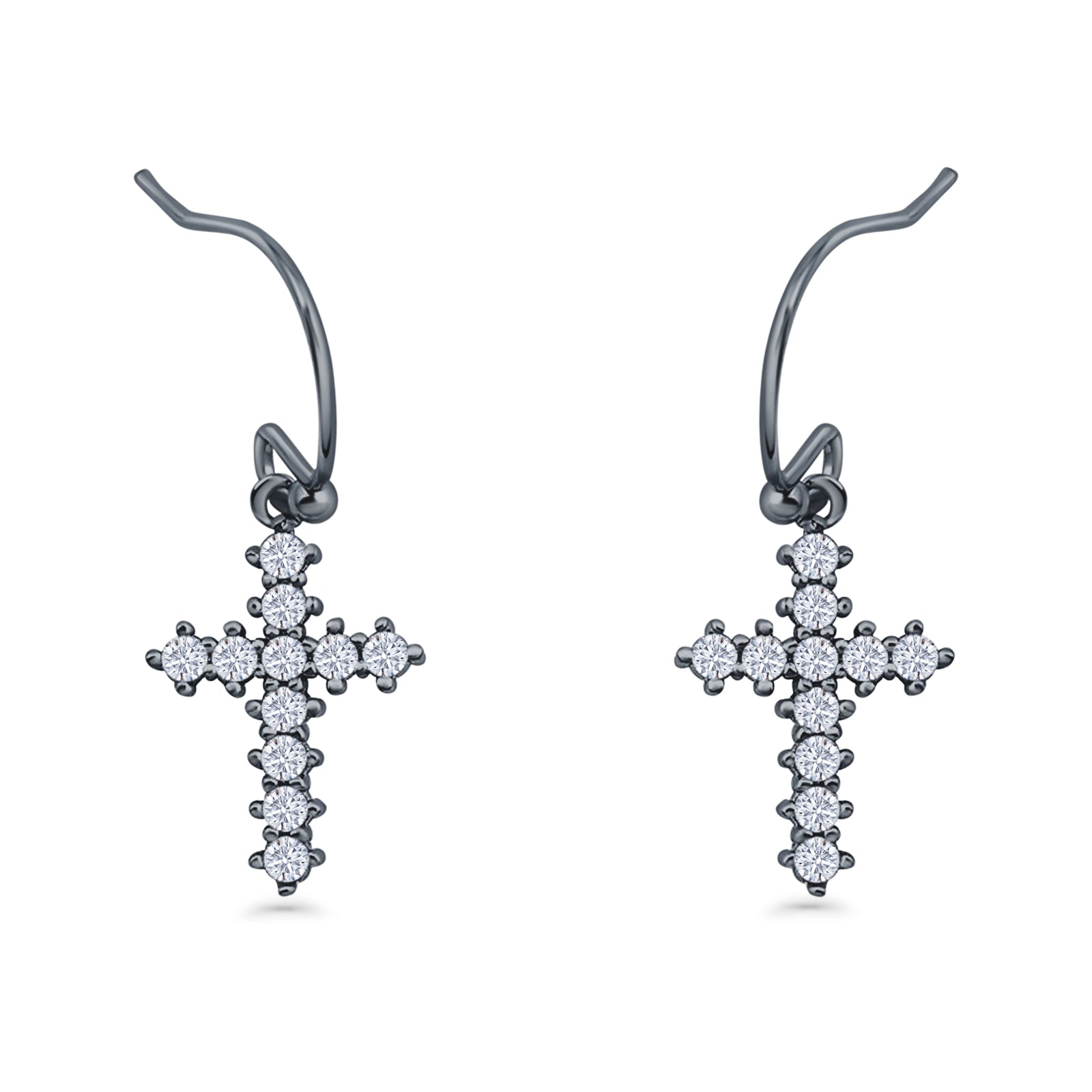 Cross Fishhook Earring
